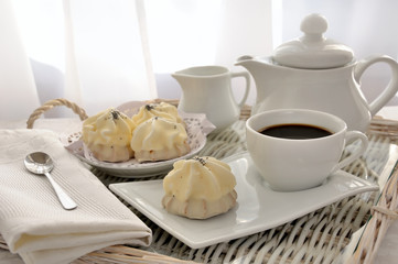 Cookies with zefirnoy  filling in milk glaze