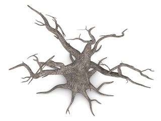 3d render of dead tree