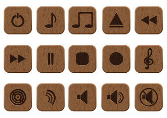 15 music icons set.