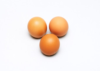 Group of eggs isolated