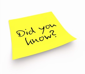 Notizzettel - Did you know?