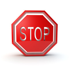 stop symbol 3d
