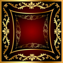 frame with vegetable gold(en) pattern