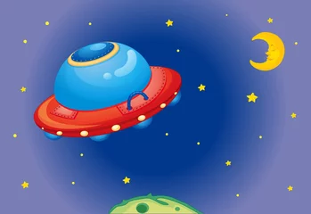 Deurstickers UFO © GraphicsRF