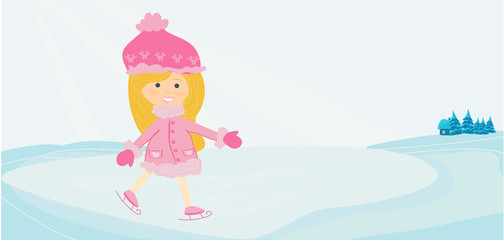 Girl on skates
