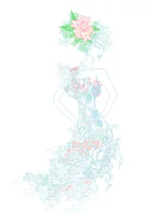  Abstracte mooie bloemen bruid © diavolessa