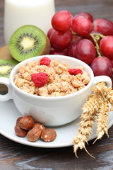 Muesli in bowl