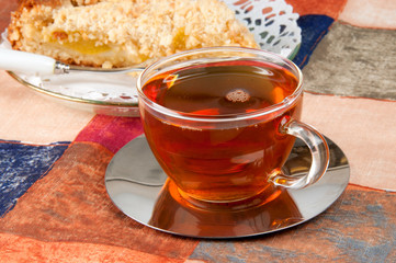 cake  and tea on