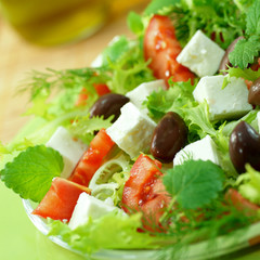 Salat, Feta, Oliven