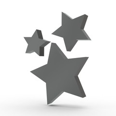 Obraz premium 3d Icon Sterne schwarz