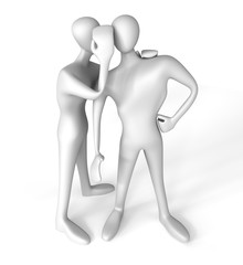 3d person telling a secret