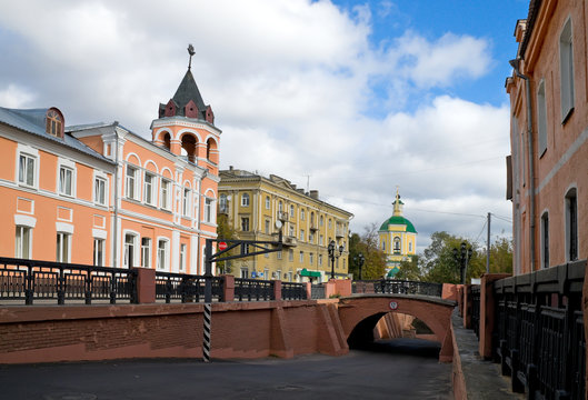 Stone bridge in Voronezh in Russia