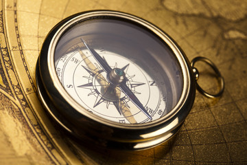 Fototapeta na wymiar Detail closeup compass