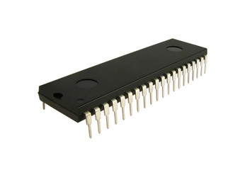Integrated circuit on the white background