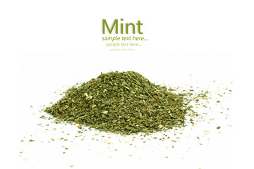 Spice Mint. Isolated on white background.