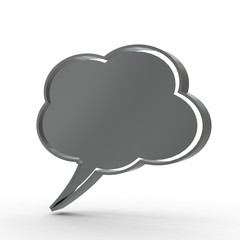 3d Icon Sprechblase schwarz