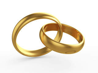 Wedding gold rings