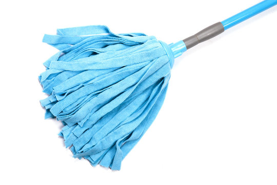 blue mop for cleaning floor