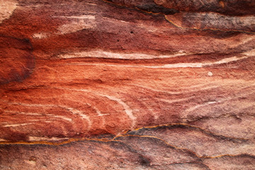 Sandstone gorge formation, Rose City, Siq, Petra, Jordan