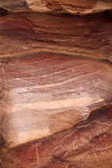 Sandstone gorge formation, Rose City, Siq, Petra, Jordan