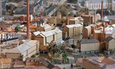 Industrial town miniature model