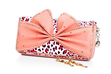 Woman purse isolated on the white background