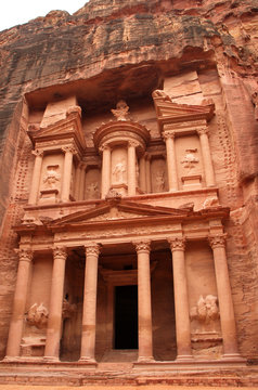 Treasury in ancient city of Petra in Jordan