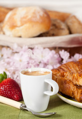 Breakfast with strawberries