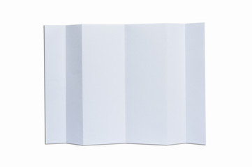 White Crumpled paper on white background