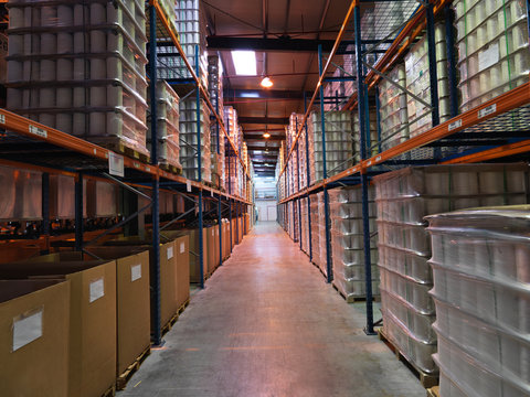 storage zone in an industrial warehouse