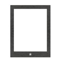 Plasticine Black tablet pc on white background