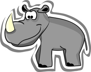 Смазливая мультфильм носорога