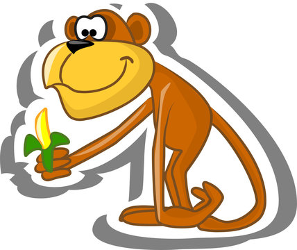 Смазливая мультфильм обезьяна