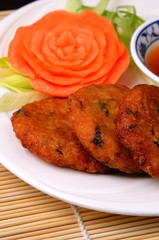 Close up of thai fish cake