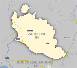Carte et situation du département du Vaucluse - obrazy, fototapety, plakaty
