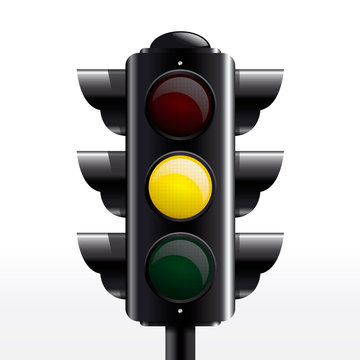 traffic light yellow vector