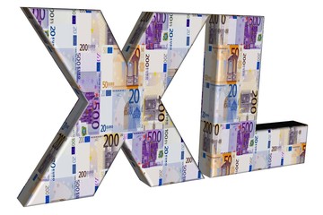 3D Geldschrift - XL