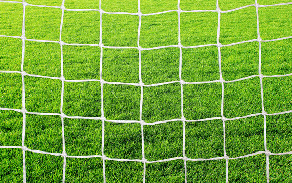Tornetz mit Fu&szlig;ballrasen
