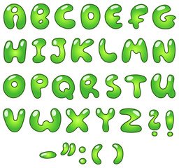 Eco bubble alphabet