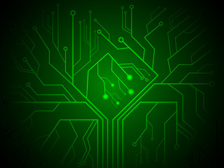 Green circuit background