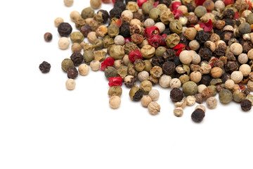 colorful pepper isolated on white background