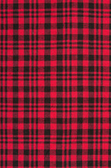 The red checkered cloth background