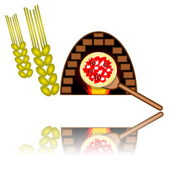 Italian pizza and a firewood oven