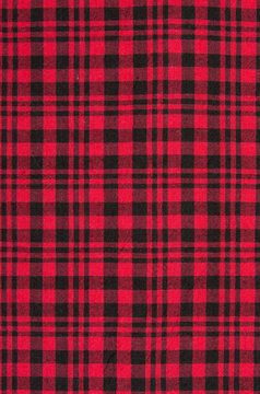 Red plaid fabric as background Stock Photo by ©yurinonori 37757029