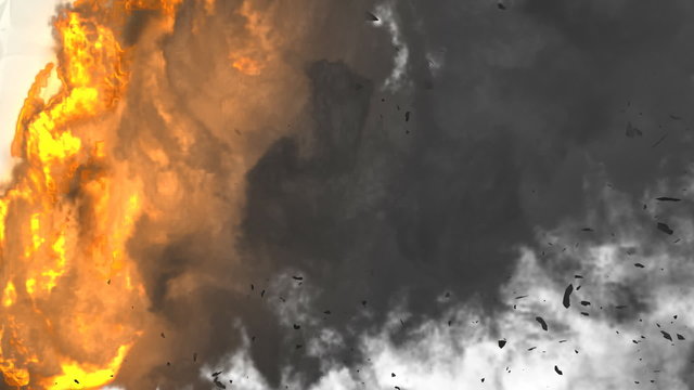 burning paper, 3d animation made like stop-motion