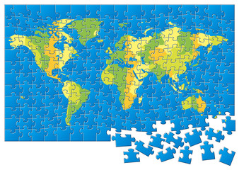 World map puzzle
