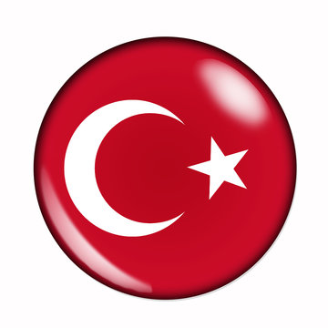 Button flag of Turkey