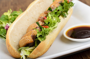 Bánh mi - Vietnamese tea-smoked duck sandwich