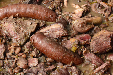 Feijoada - Brazilian black bean, sausage, pork and beef stew.