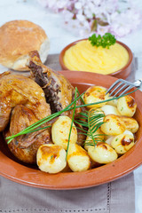 Chicken and potatoes